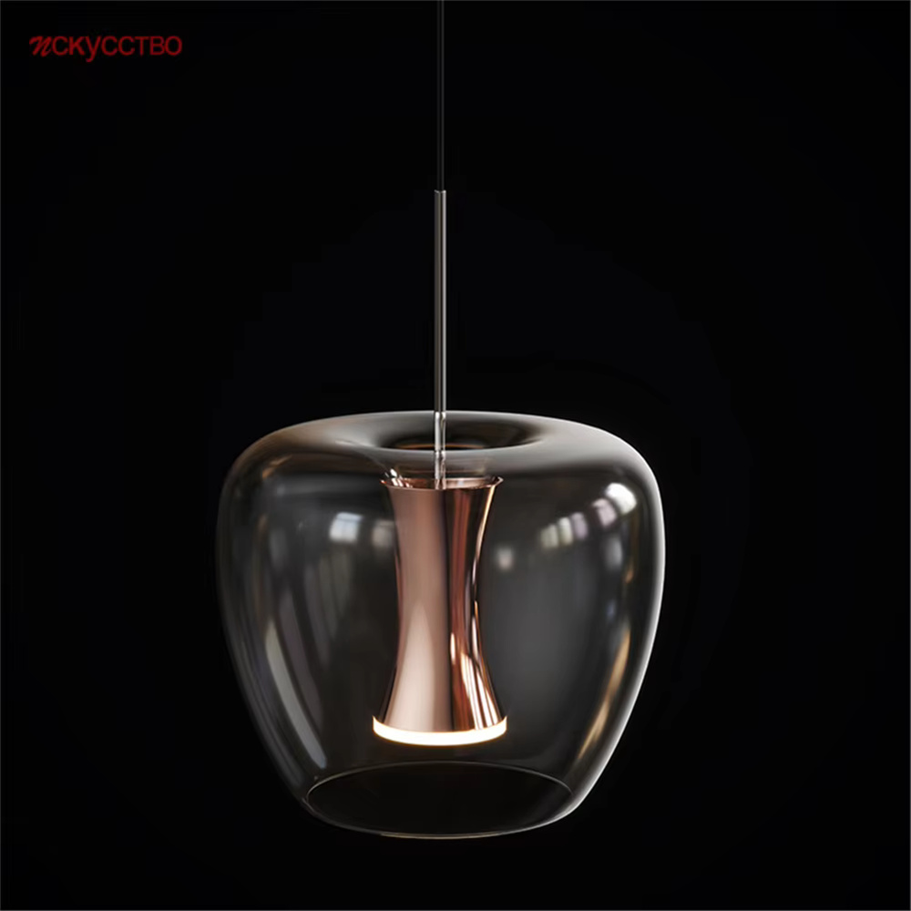 Interior Design Years - Modern Design Apple Shaped Clear Glass