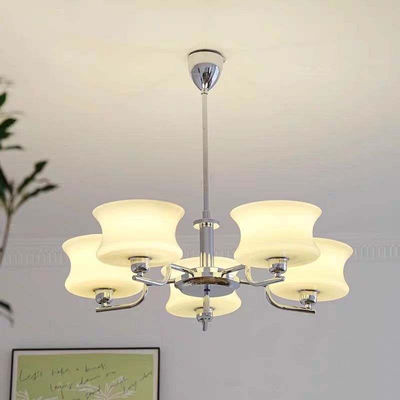Interior Design Years - Belue Chandelier French Milky White Glass