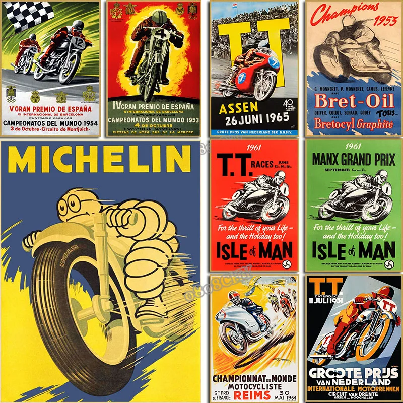 Interior Design Sketch - Vintage 24 Horas Motorcycle Races World