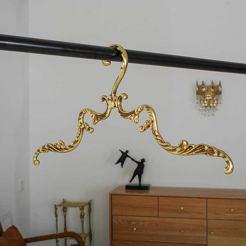 Antique Brass Hook - Vintage Brass Coat Hanger Premium Garment