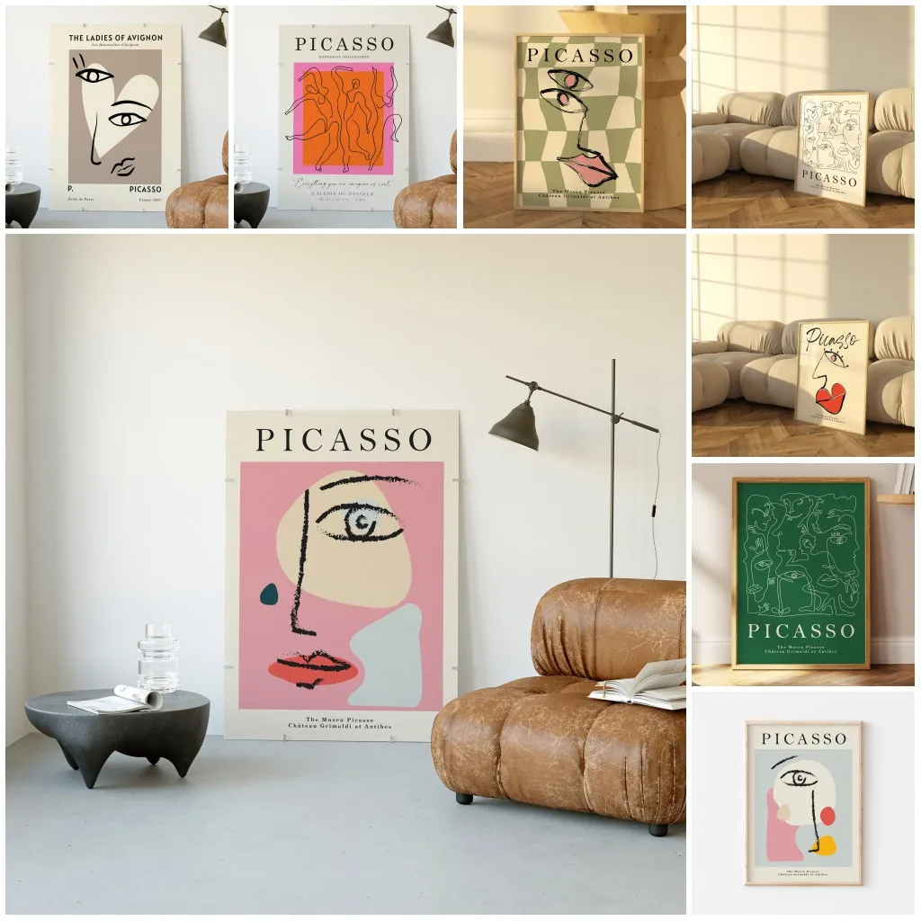 Interior Design Sketch - Picasso Exhibition Wall Art Print Abstract