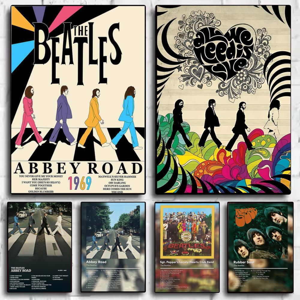 Interior Design Minimalist - Pop Band T-The Beatles Poster Modern