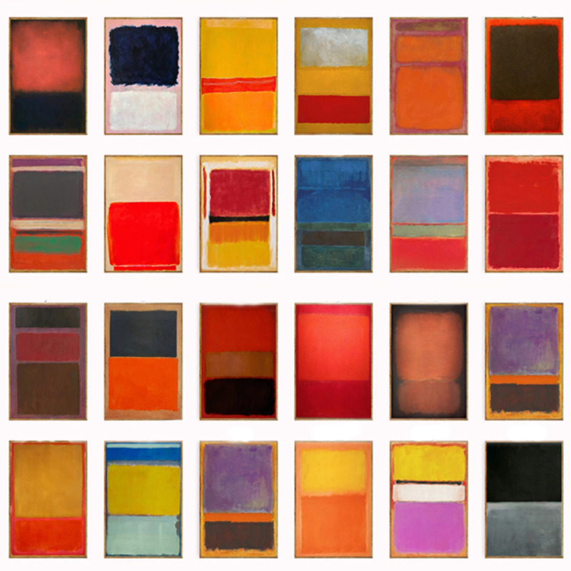 Interior Design Minimalist - Wall Decor, Mark Rothko Poster Sets,