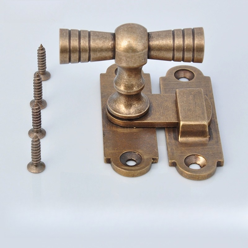 Antique Brass Cat Door Latch V - Antique Brass Hook 评论和价格