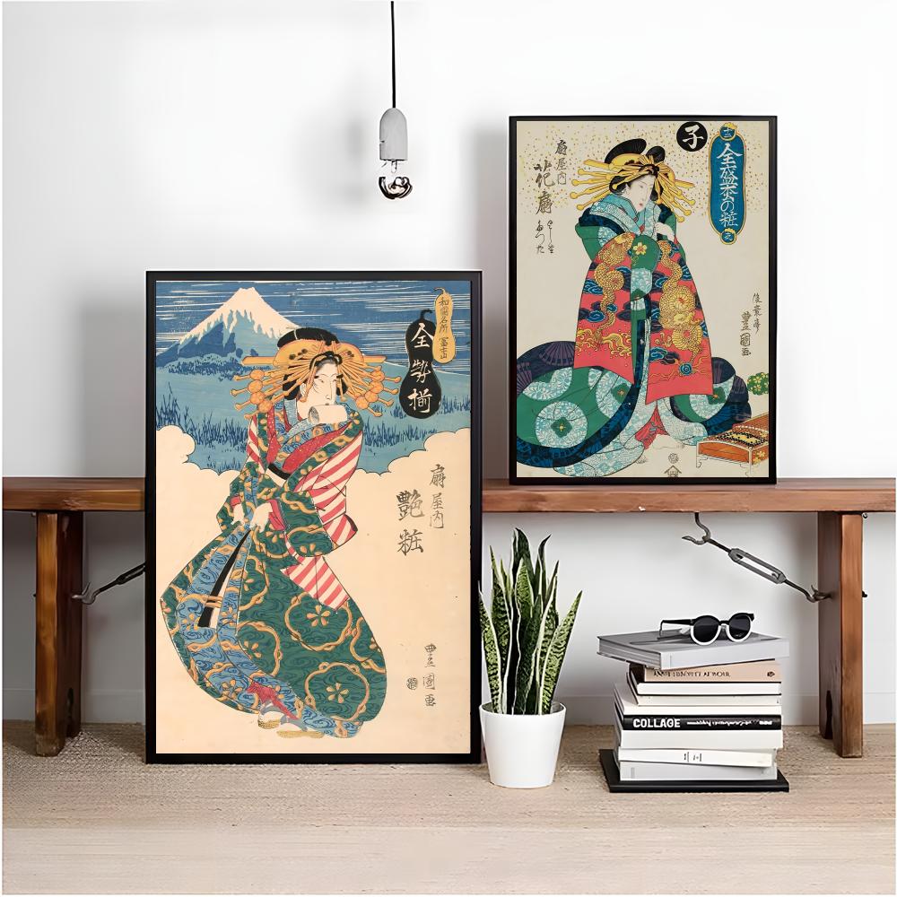 Retro Japanese geisha Poster M - Interior Design Minimalist 评论和价格