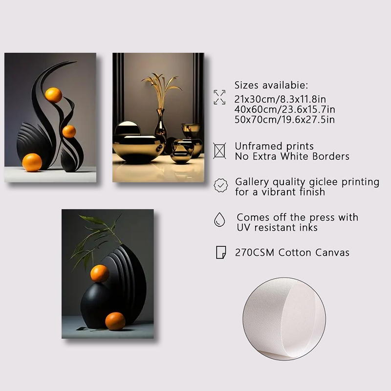 3pcs/set Abstract Canvas Print - Interior Design Sketch 评论和价格