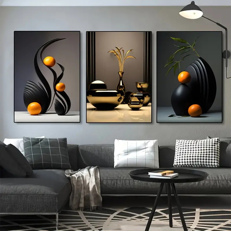 3pcs/set Abstract Canvas Print - Interior Design Sketch 评论和价格