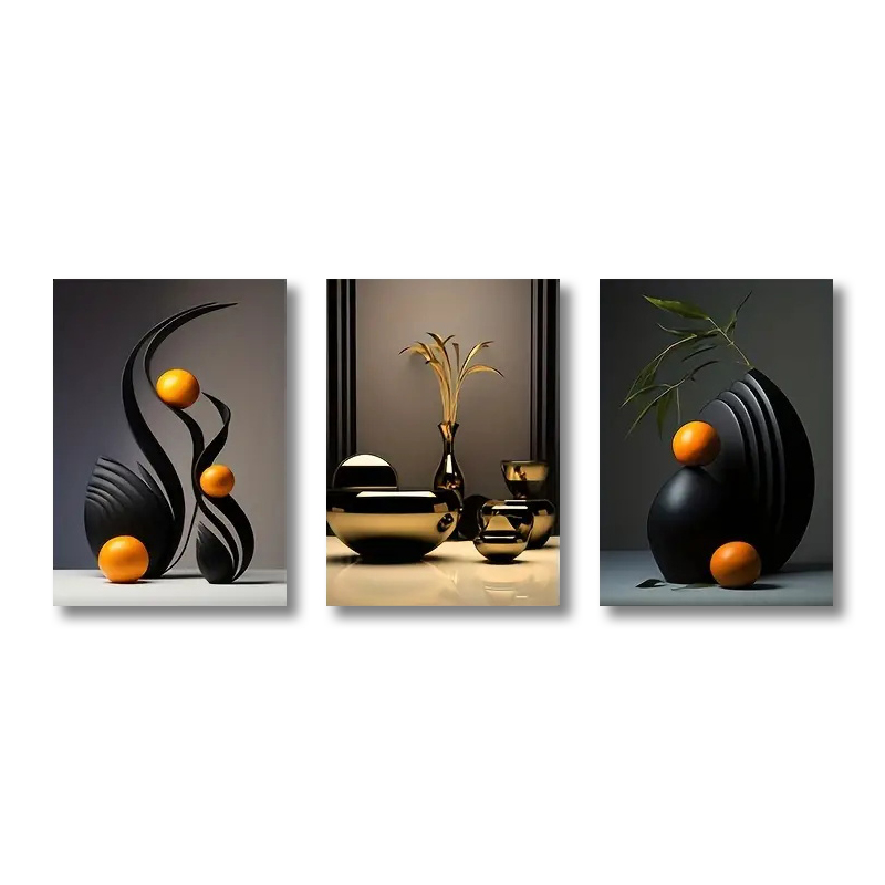 3pcs/set Abstract Canvas Print - Interior Design Sketch 评论和价格