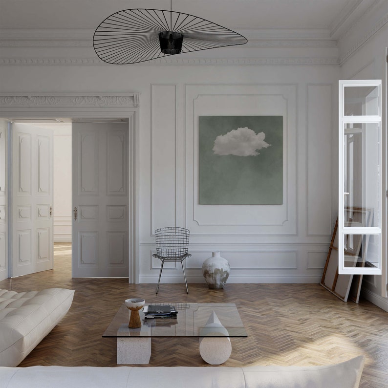 Grass Green Sky Clouds Wall Pa - Interior Design Sketch 评论和价格