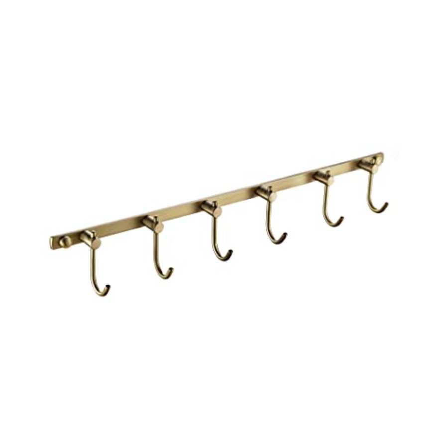 Brass Hook Rack, Bathroom Towe - Antique Brass Hook 评论和价格
