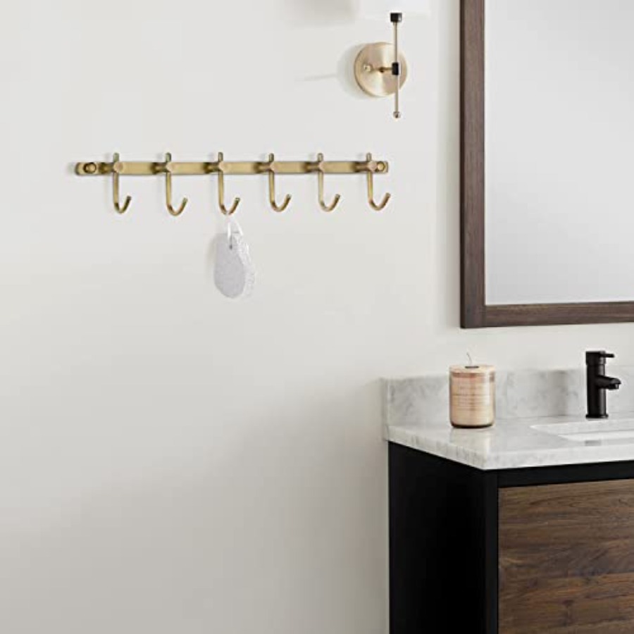 Brass Hook Rack, Bathroom Towe - Antique Brass Hook 评论和价格