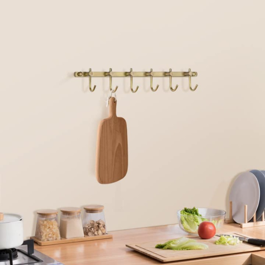 Brass Hook Rack, Bathroom Towe - Antique Brass Hook 评论和价格