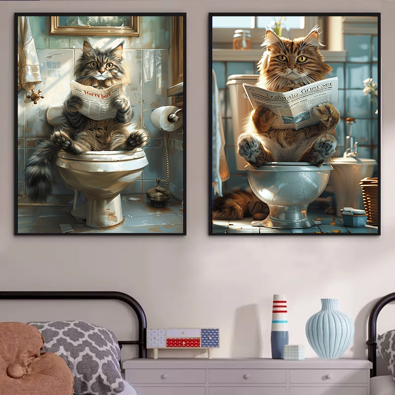Animal on The Toilet and Readi - Interior Design Sketch 评论和价格