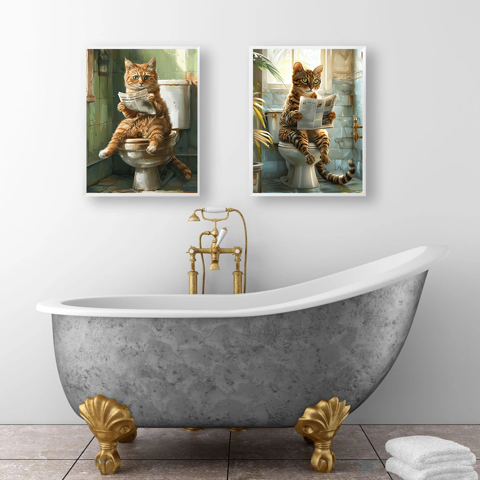 Animal on The Toilet and Readi - Interior Design Sketch 评论和价格