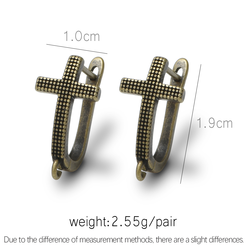 1 Pair NEW Cross Antique Bronz - Antique Brass Hook 评论和价格