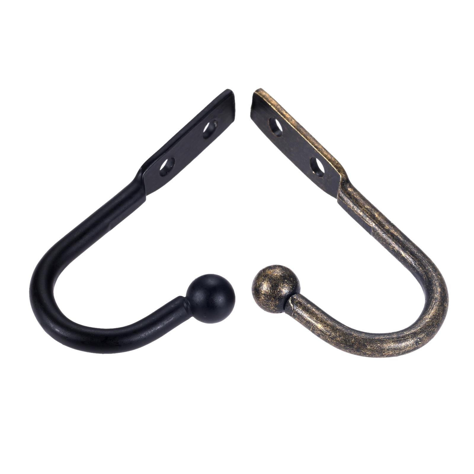 5pcs Vintage Black/Antique Bro - Antique Brass Hook 评论和价格