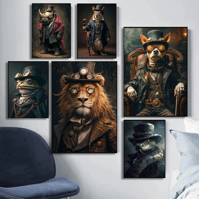 Cool Steampunk Animals Portrai - Interior Design Sketch 评论和价格