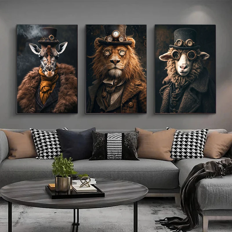 Cool Steampunk Animals Portrai - Interior Design Sketch 评论和价格