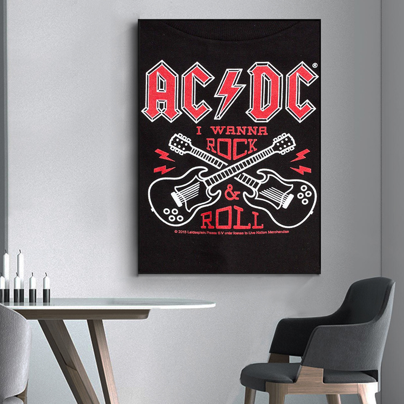 AC_DC Band Canvas Art Retro Po - Interior Design Sketch 评论和价格