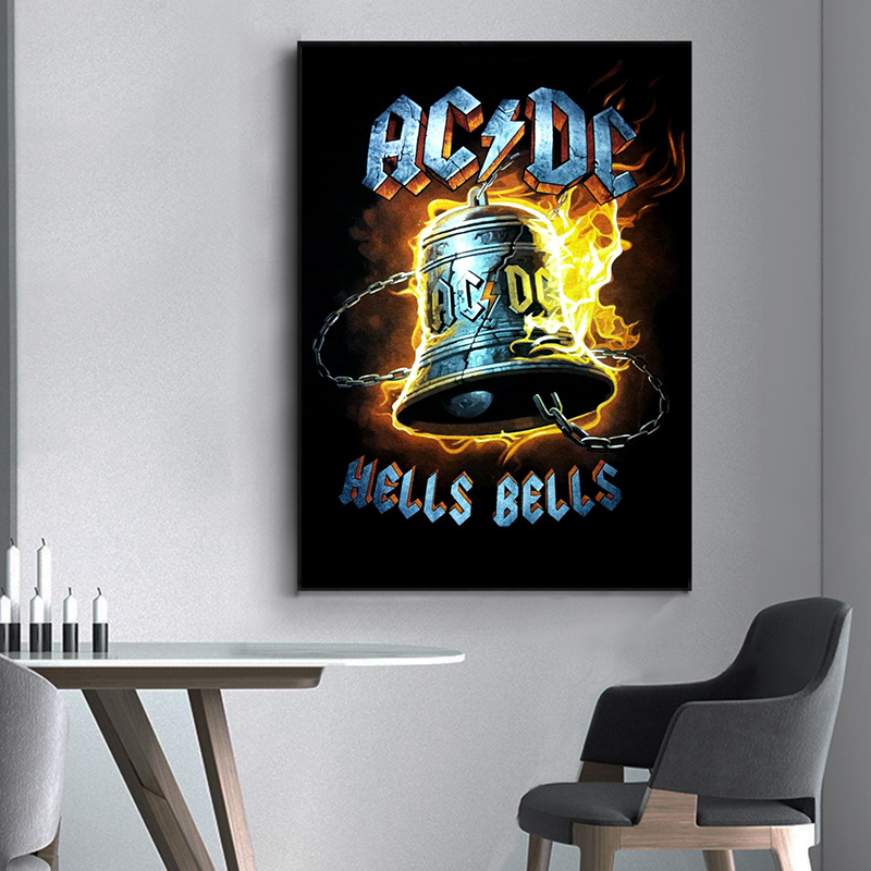 AC_DC Band Canvas Art Retro Po - Interior Design Sketch 评论和价格