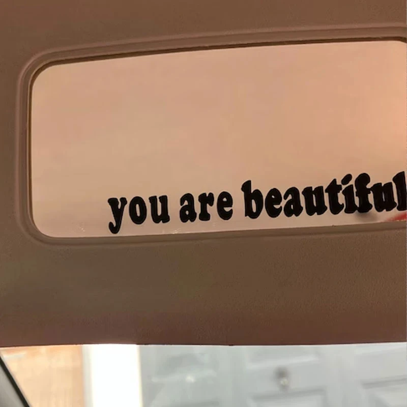 The Text Car Stickers You Are  - Interior Design Quotes 评论和价格