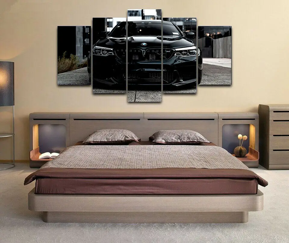 No Framed Canvas 5Pcs Black M5 - Interior Design Sketch 评论和价格