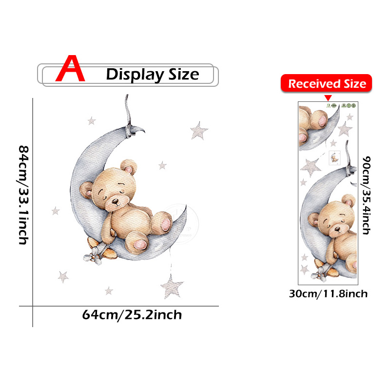 Cartoon Teddy Bear Sleeping on - Interior Design Quotes 评论和价格