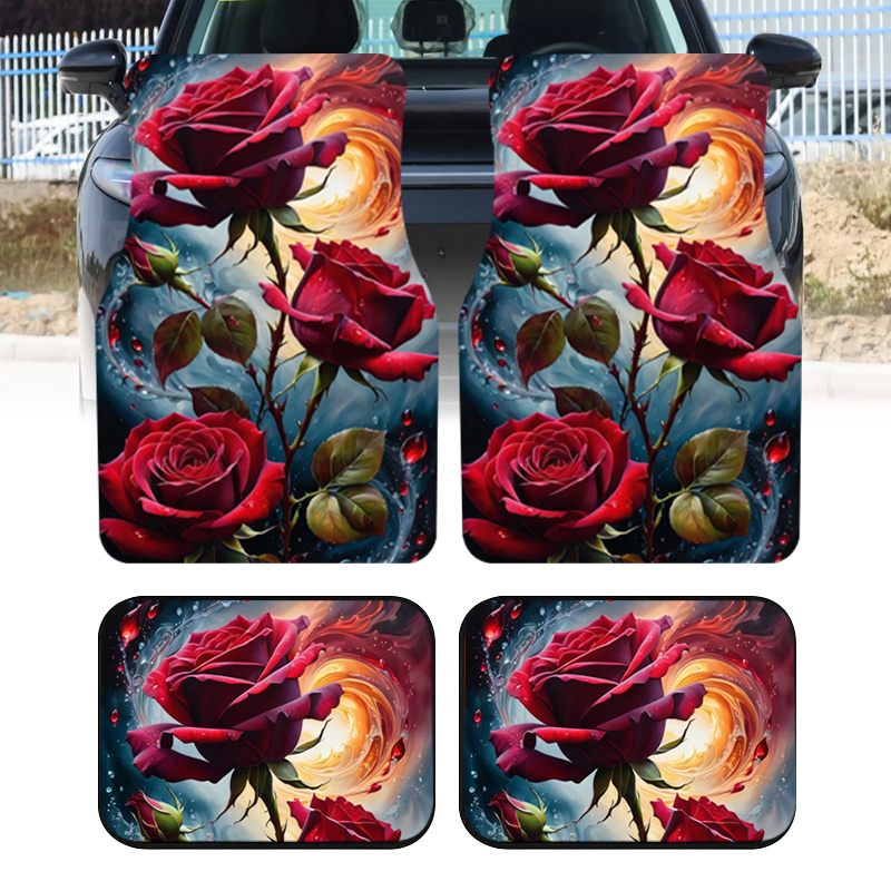 4pcs Red Rose Magical Style De - Interior Design Type 评论和价格
