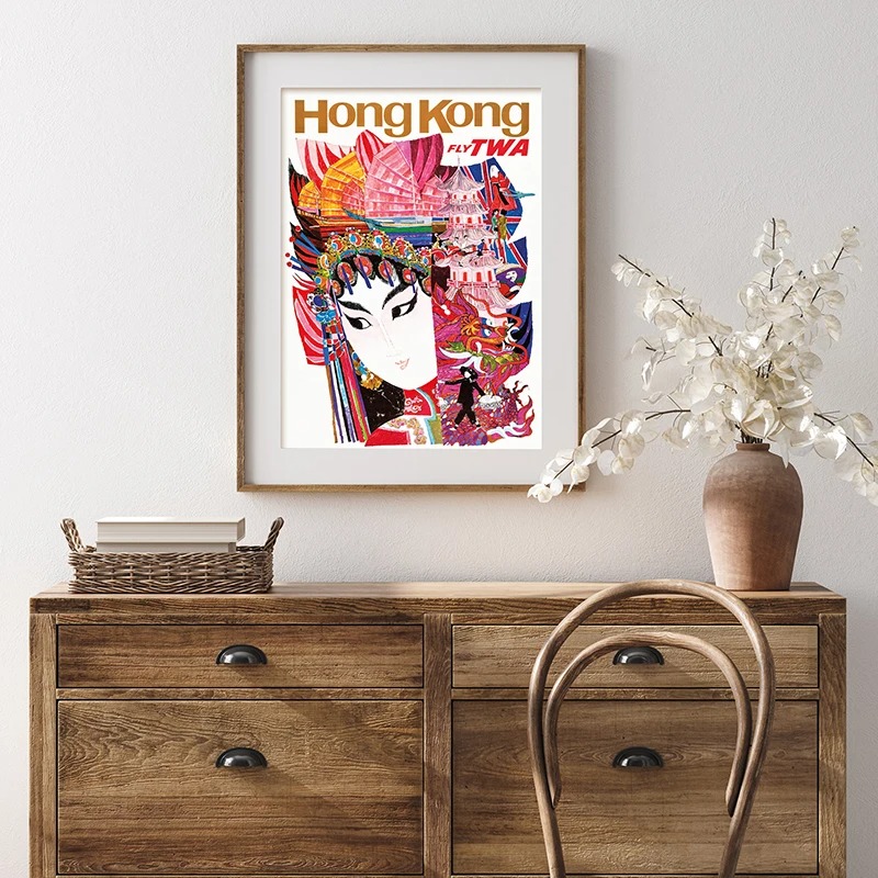 Travel Retro Poster Art Painti - Interior Design Sketch 评论和价格