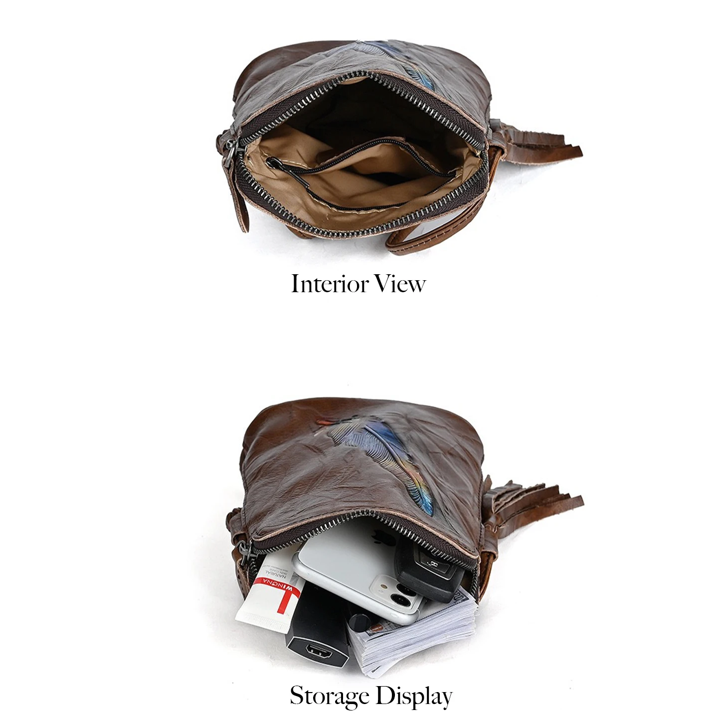 Women Mini Genuine Cowhide Cro - Interior Design Minimalist 评论和价格
