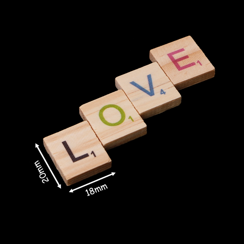 100PCS Wooden Tiles Colorful L - Interior Design Quotes 评论和价格