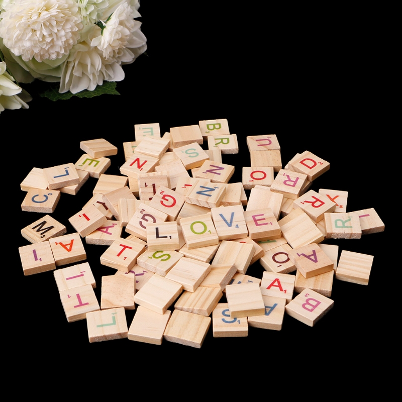 100PCS Wooden Tiles Colorful L - Interior Design Quotes 评论和价格