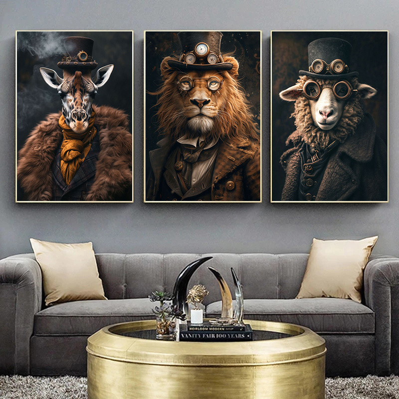 Cool Steampunk Animals Portrai - Interior Design Sketch 评论和价格