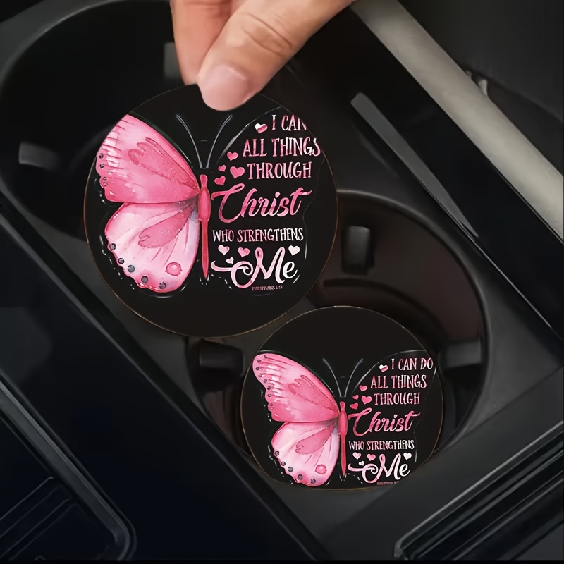 Cup Holder Coasters - Butterfl - Interior Design Quotes 评论和价格