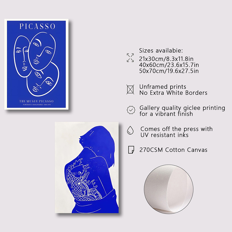 Abstract Klein Blue Simple Pos - Interior Design Sketch 评论和价格