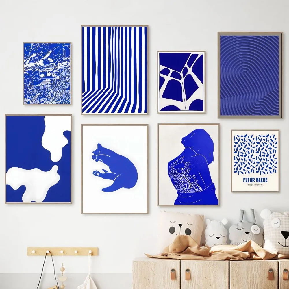 Abstract Klein Blue Simple Pos - Interior Design Sketch 评论和价格