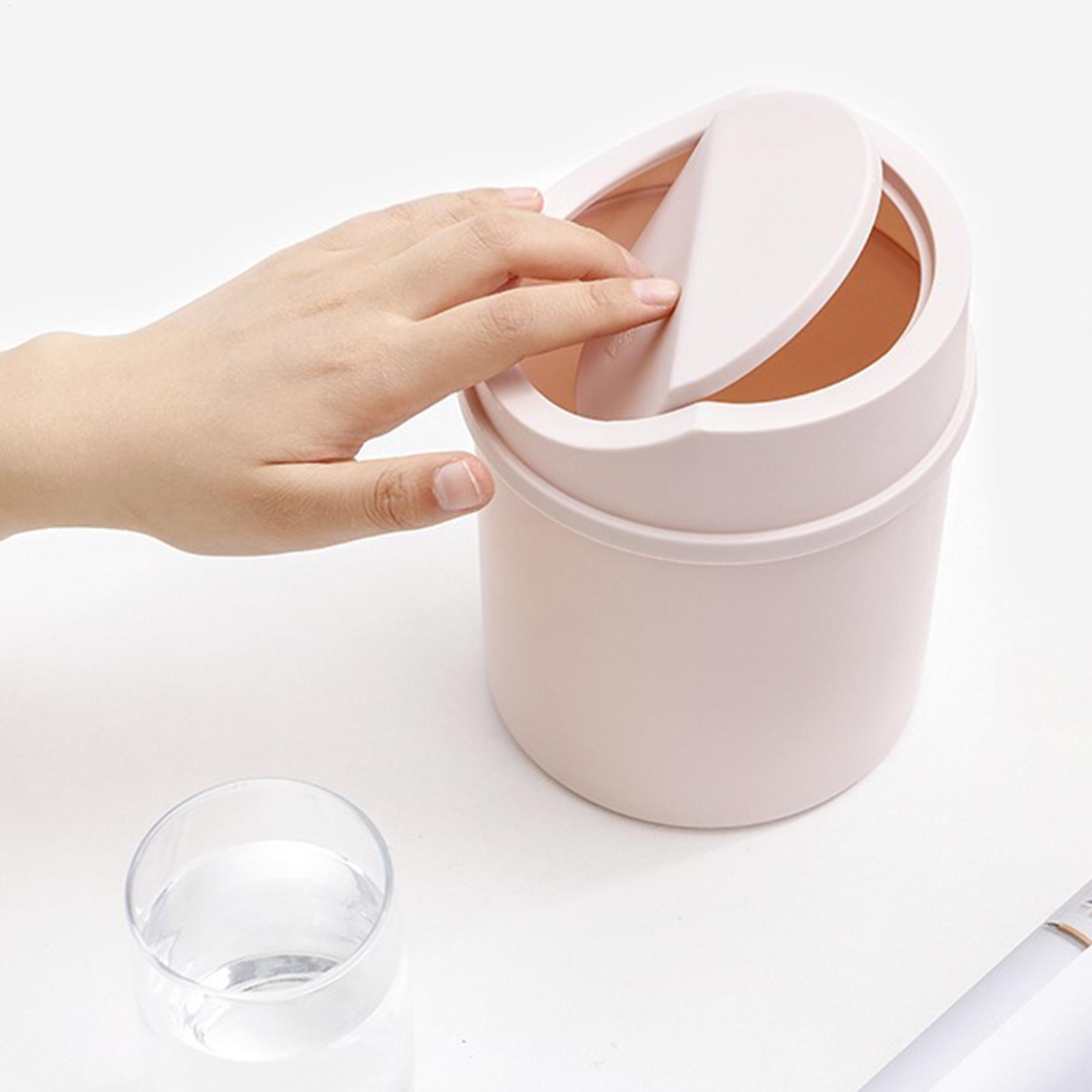 Mini Desktop Trash Can with Li - Interior Design Your Room 评论和价格