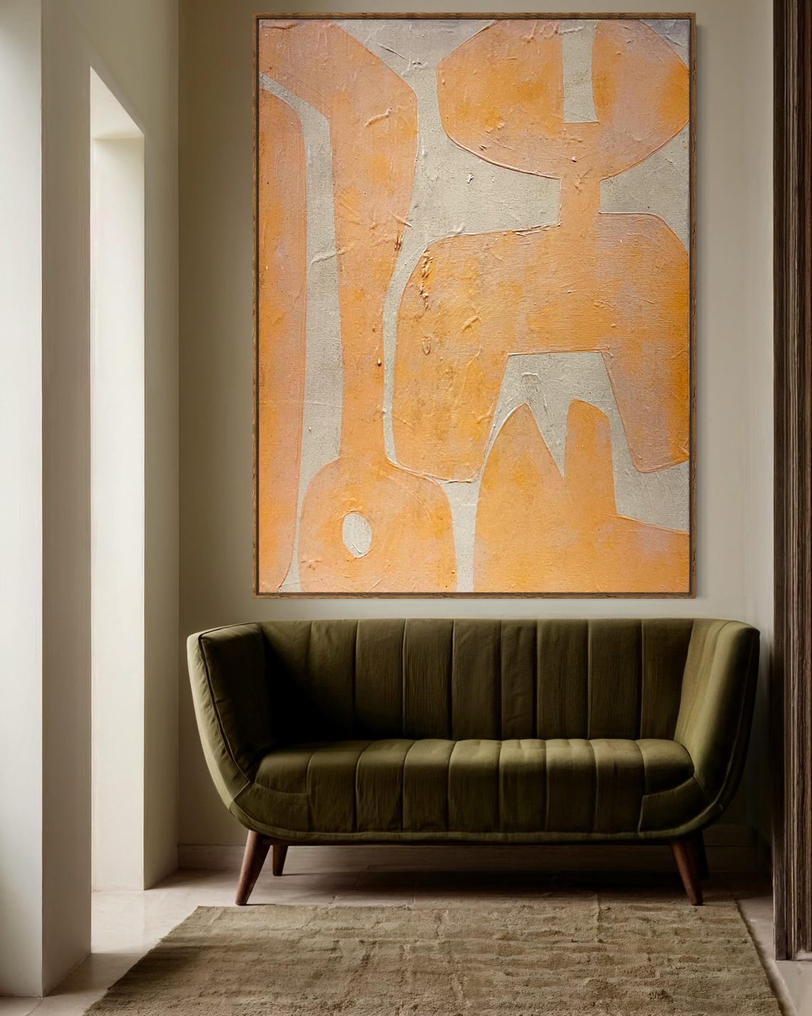 Large Abstract Textured Handma - Interior Design Sketch 评论和价格