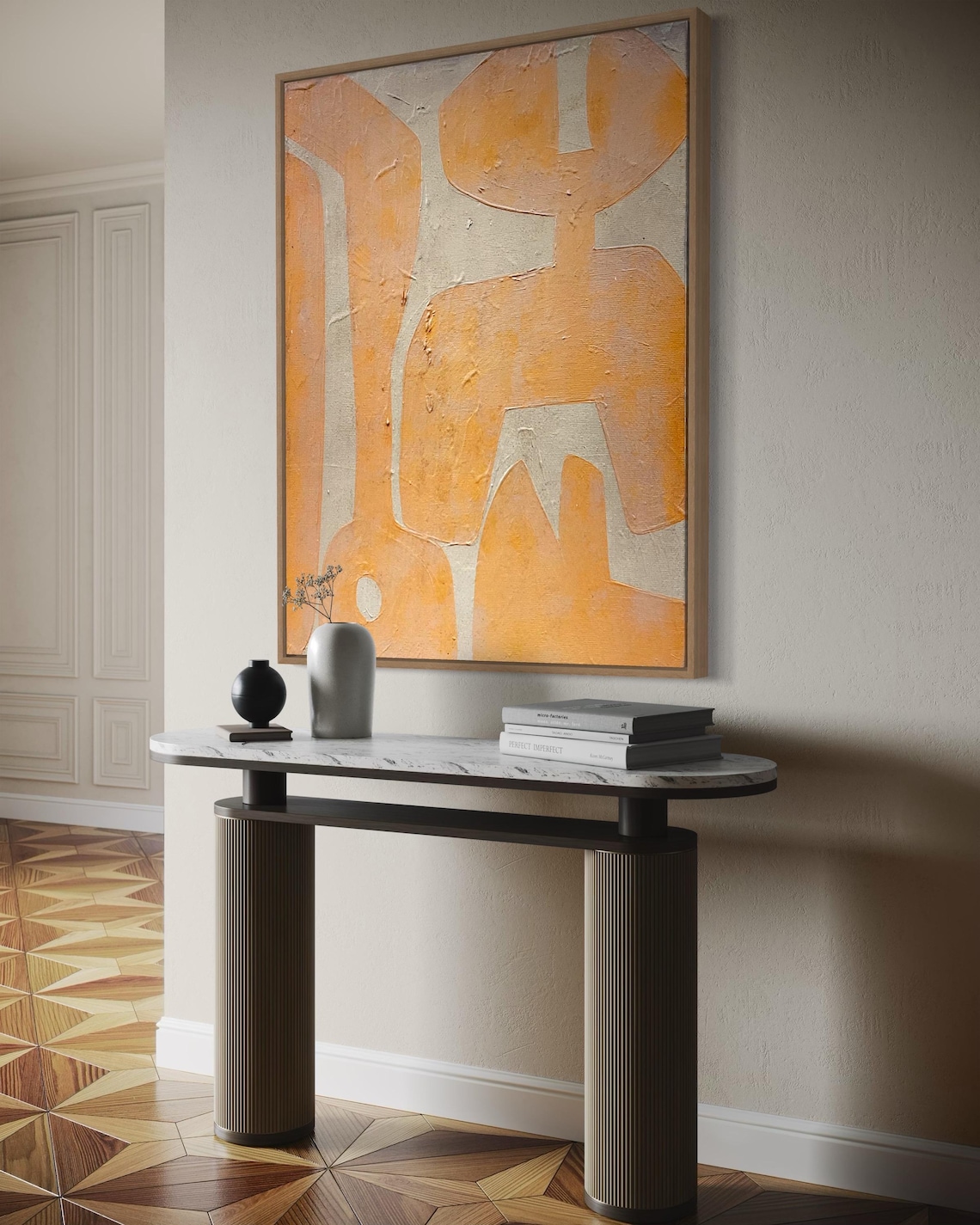 Large Abstract Textured Handma - Interior Design Sketch 评论和价格
