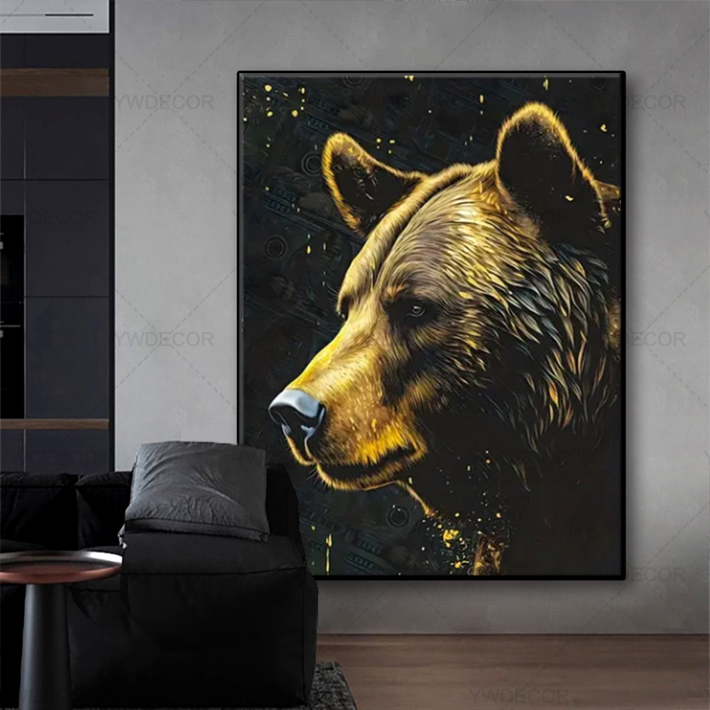 Bull and Bear Animals Painting - Interior Design Sketch 评论和价格