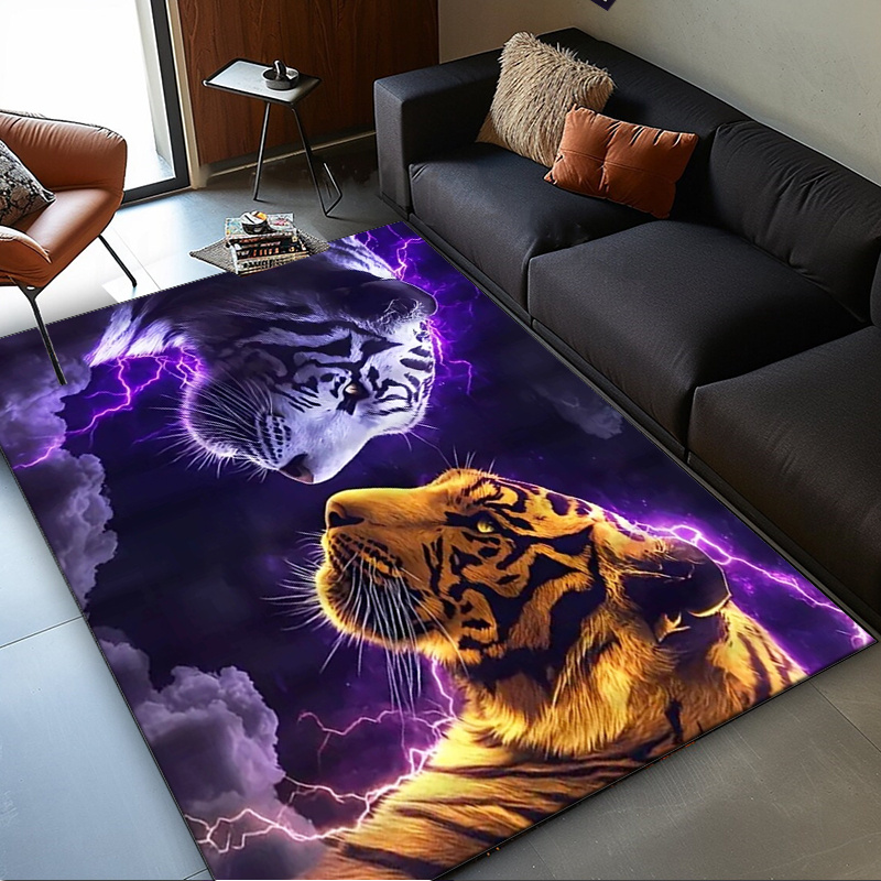 Tiger faces rug with electric  - Interior Design Your Room 评论和价格