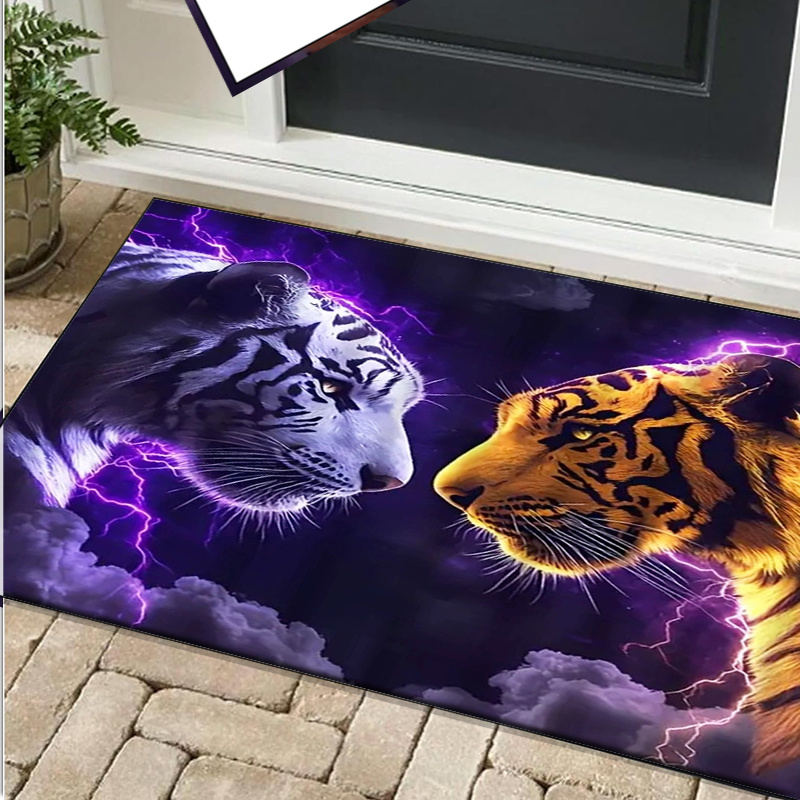 Tiger faces rug with electric  - Interior Design Your Room 评论和价格