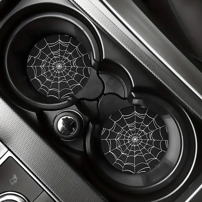 2pcs Spider Web Design Car Cup - Interior Design Web Free 评论和价格
