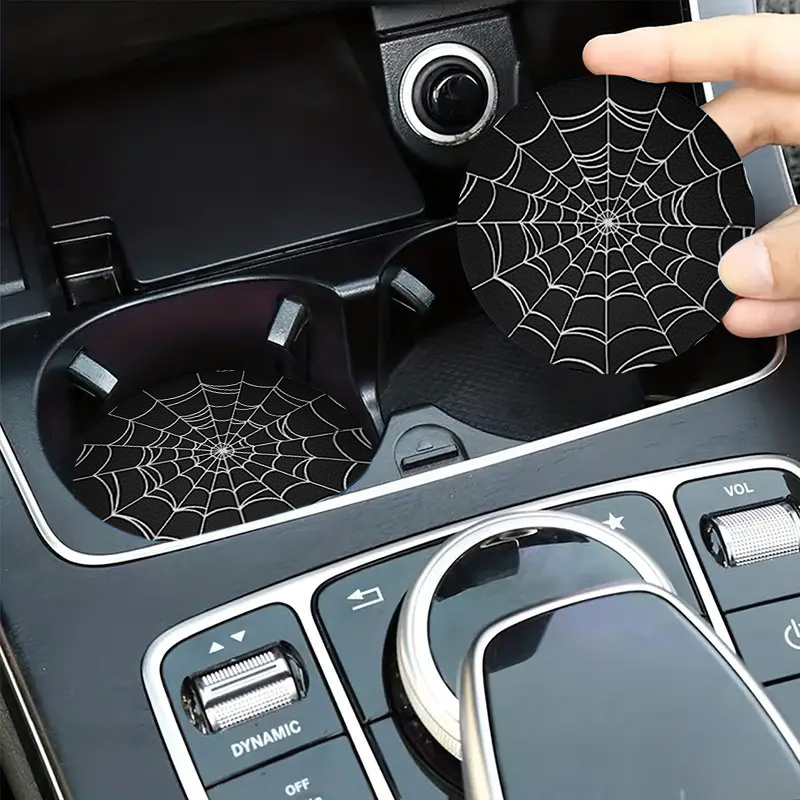 2pcs Spider Web Design Car Cup - Interior Design Web Free 评论和价格