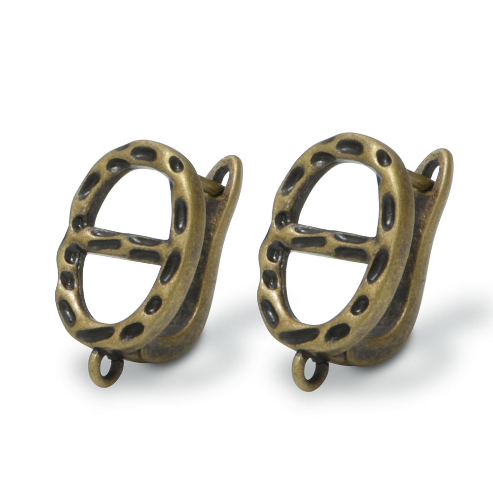 1 Pair NEW Earring Clasps Hook - Antique Brass Hook 评论和价格