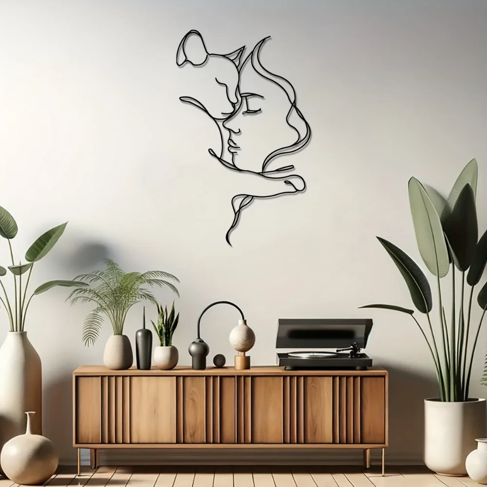 Sleek Black Cat and Woman Meta - Interior Design Minimalist 评论和价格