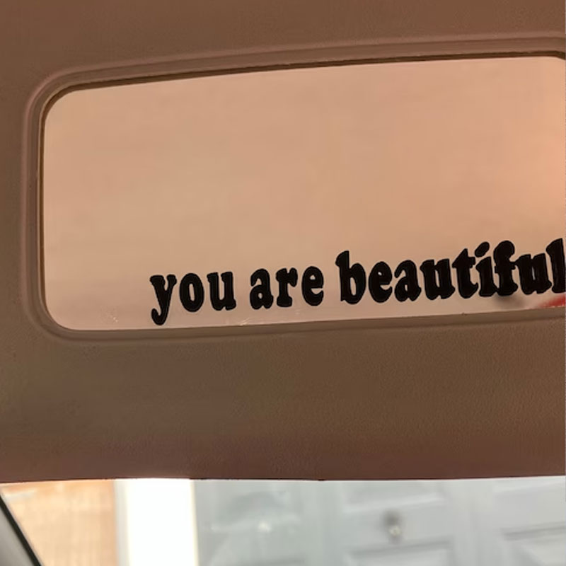 The Text Car Stickers You Are  - Interior Design Quotes 评论和价格