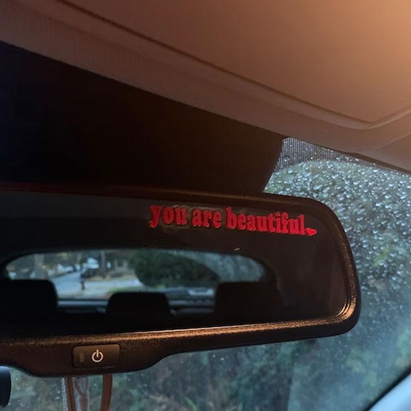 The Text Car Stickers You Are  - Interior Design Quotes 评论和价格