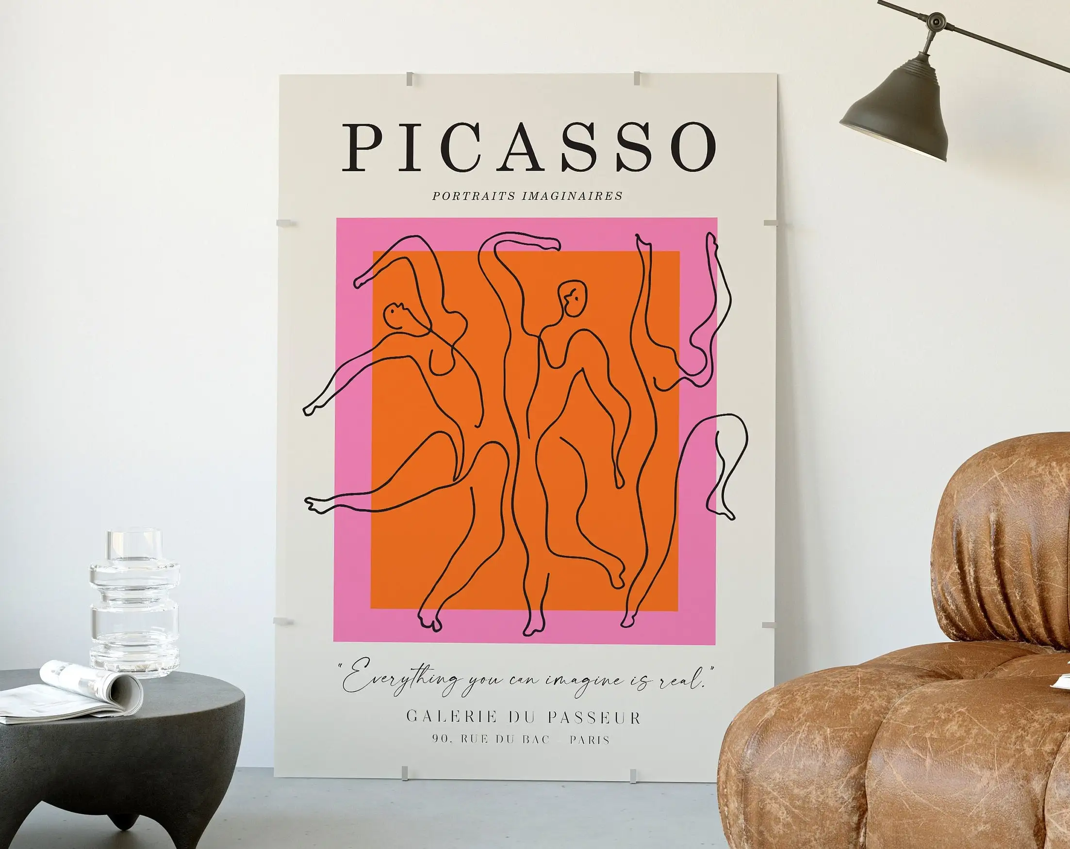 Picasso Exhibition Wall Art Pr - Interior Design Sketch 评论和价格