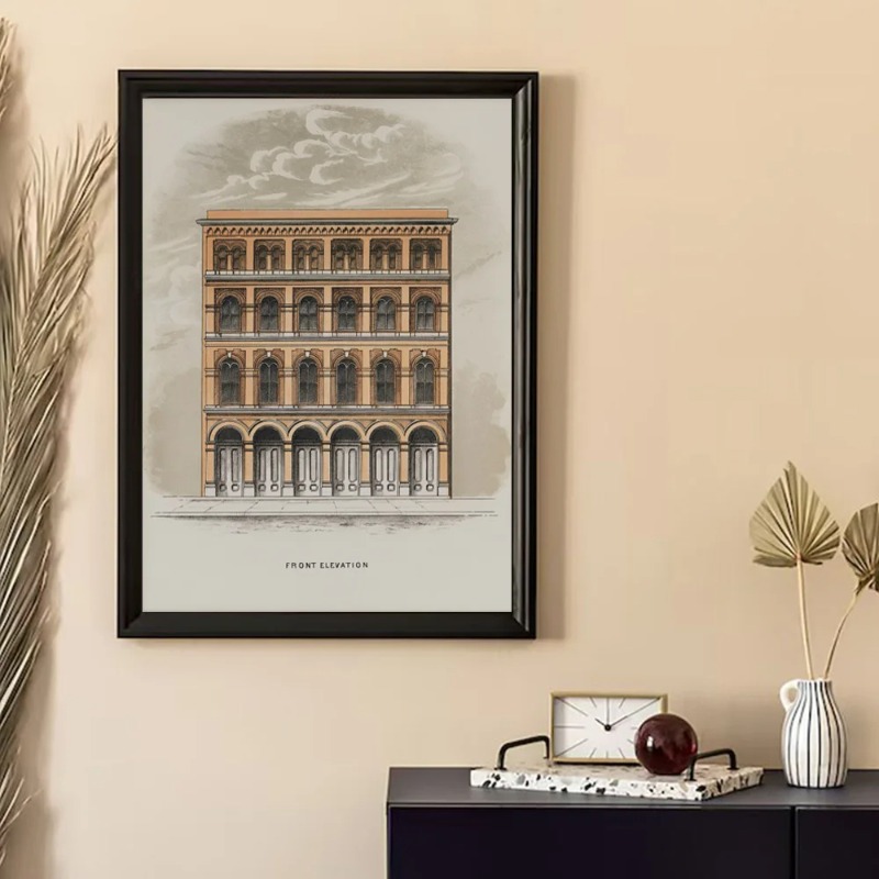 Vintage Drawing Sketch Geometr - Interior Design Sketch 评论和价格